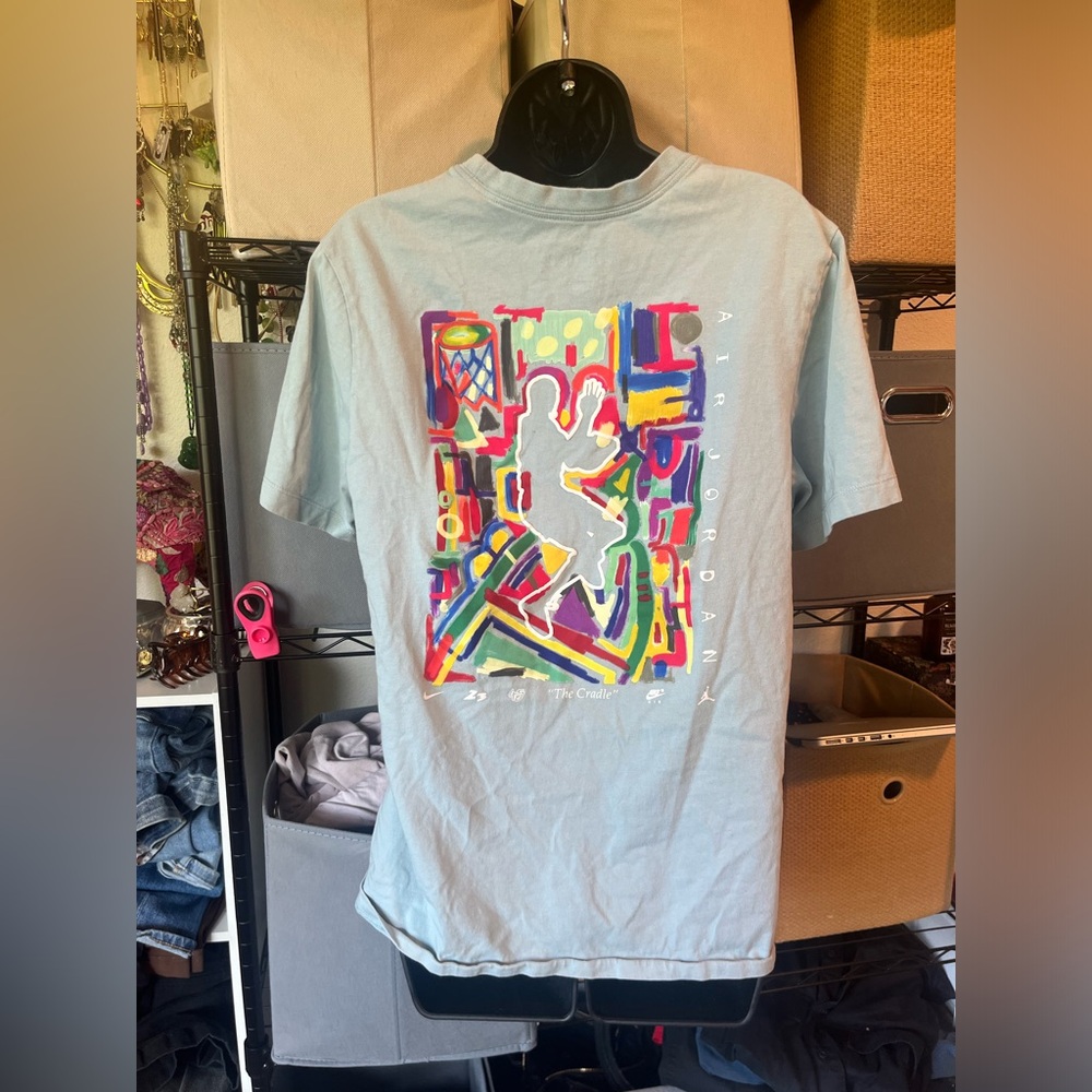 Jordan Light Blue Short-Sleeve Graphic Tee